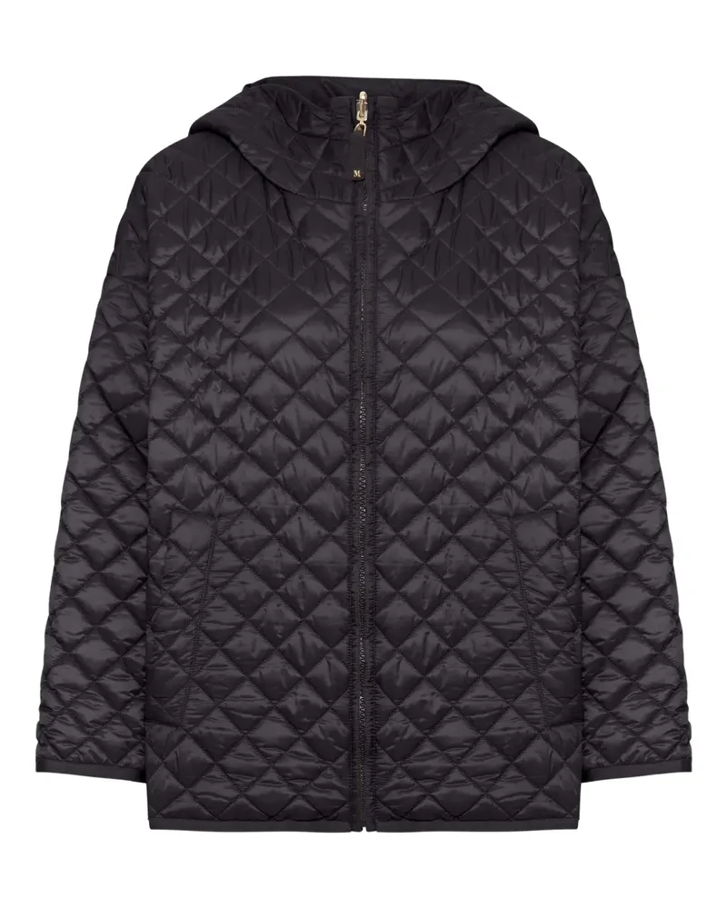 Max Mara Gesteppte Kapuzenjacke - Schwarz Schwarz
