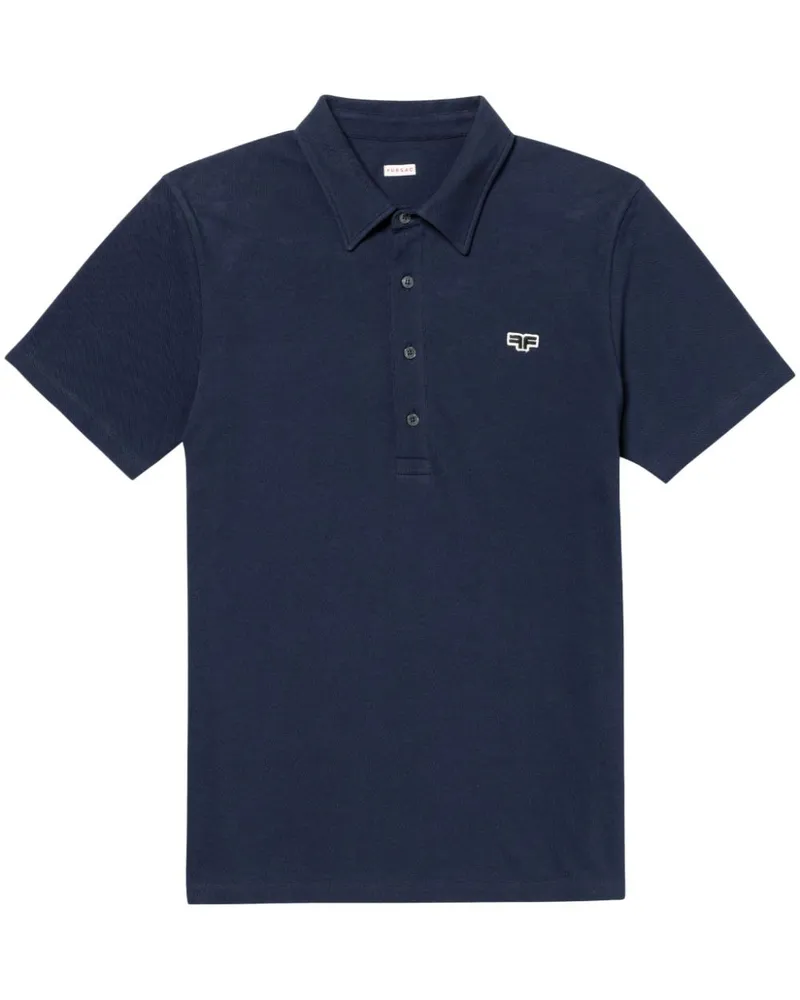 FURSAC Poloshirt aus Pikee - Blau Blau