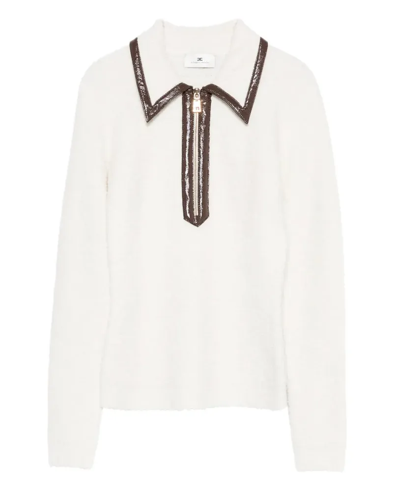 Elisabetta Franchi Pullover mit Reißverschlusskragen - Nude Nude