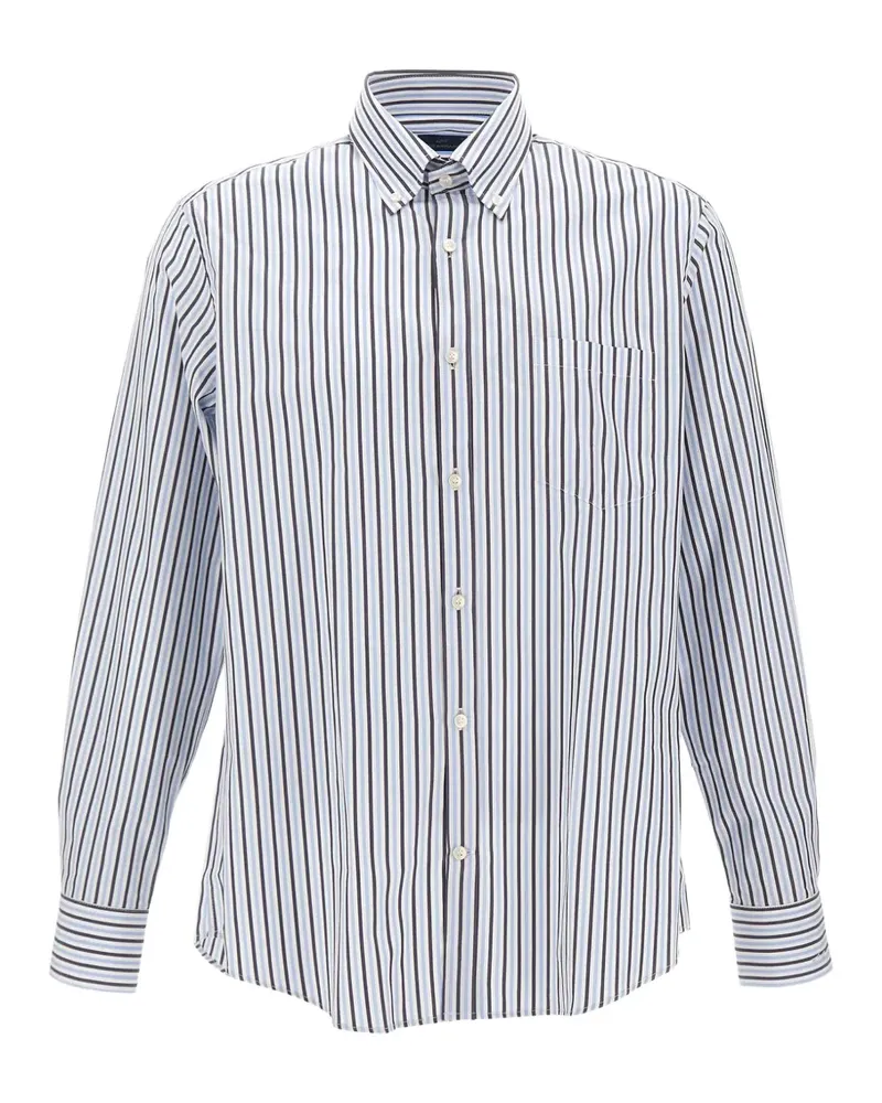 Paul & Shark Gestreiftes Hemd - Blau Blau