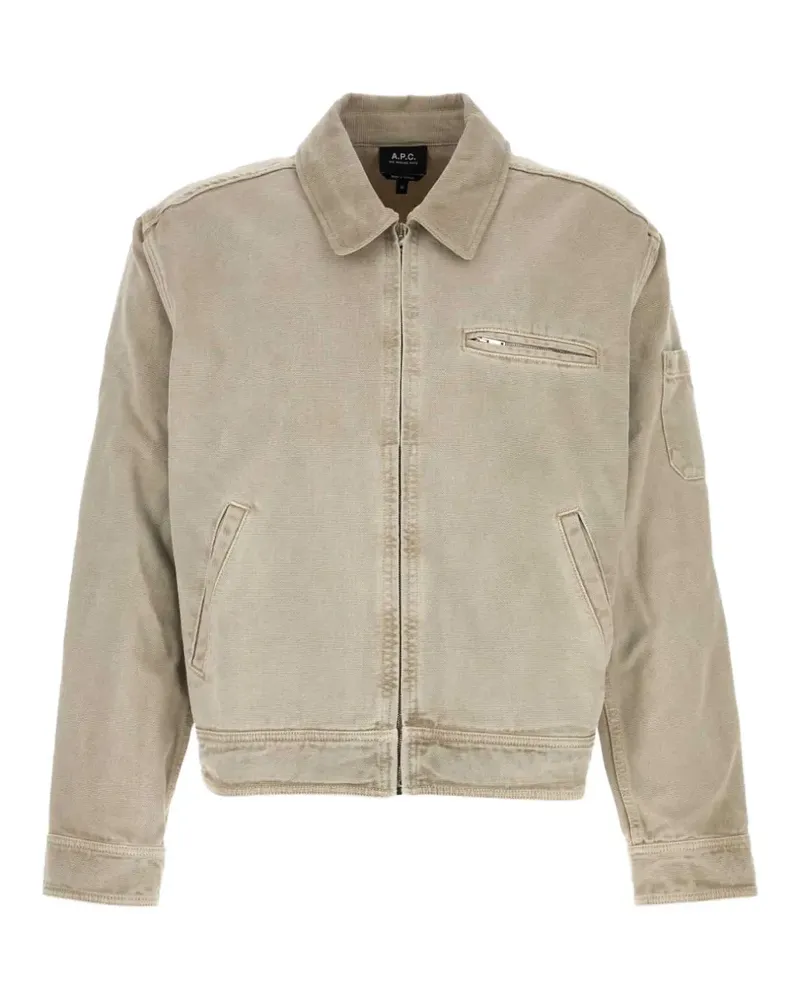 A.P.C. Jacke mit Cordkragen - Nude Nude