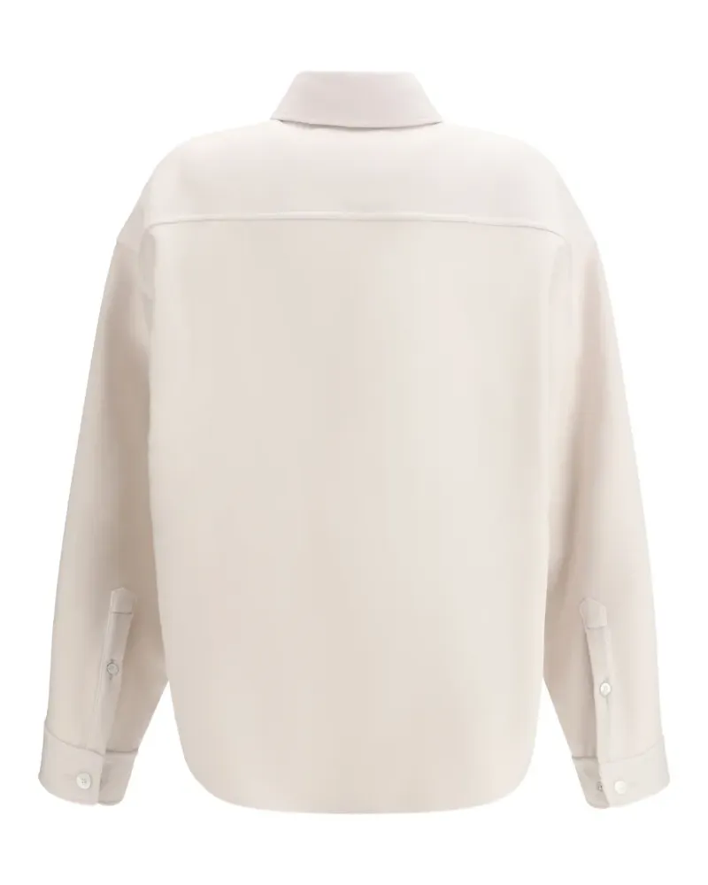 Balenciaga buttoned kashmir overshirt jacket - Nude Nude