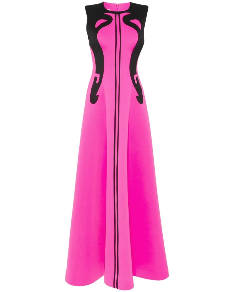 Saiid Kobeisy Abendkleid mit Einsätzen - Rosa Rosa