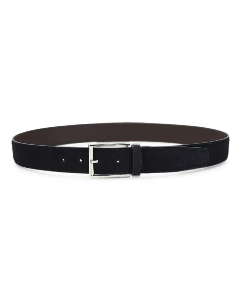 Canali calf suede reversible belt - Blau Blau