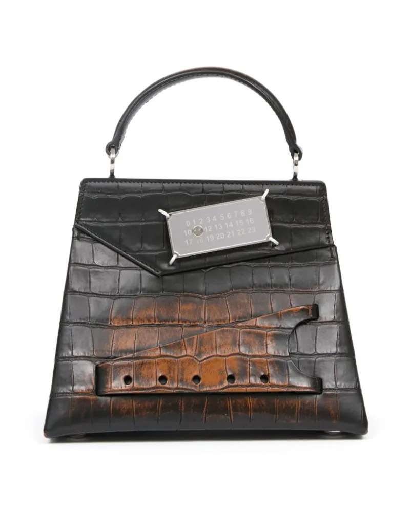 Maison Margiela Kleine Snatched Tote Bag - Schwarz Schwarz