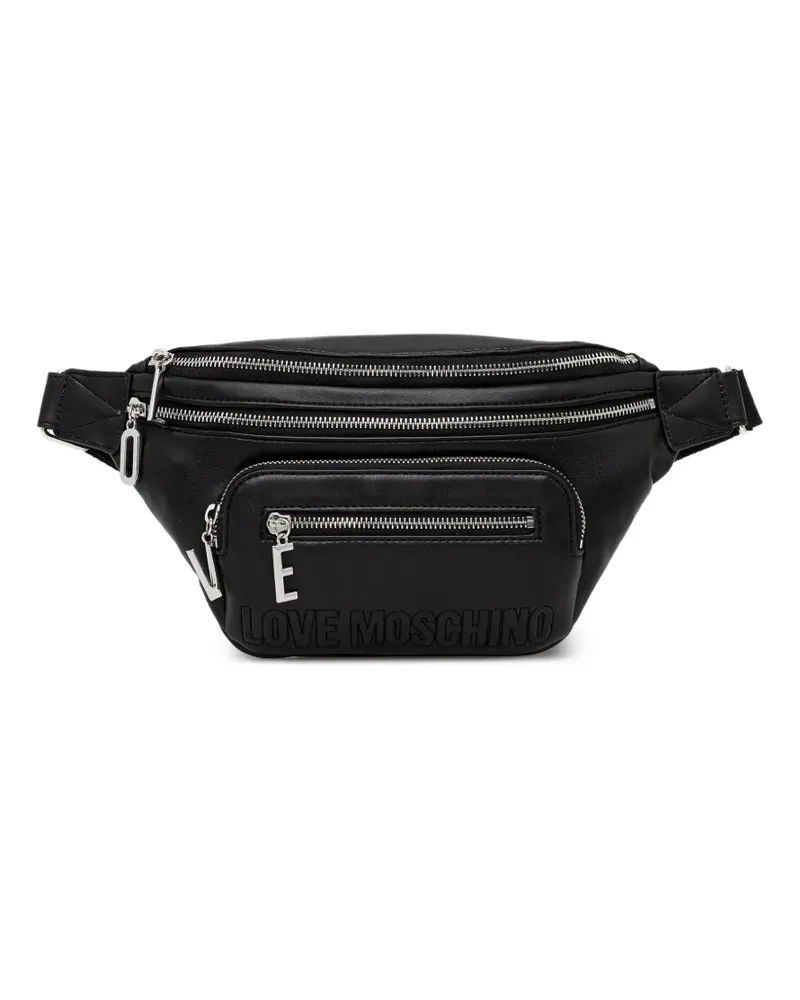 Moschino zip-up belt bag - Schwarz Schwarz