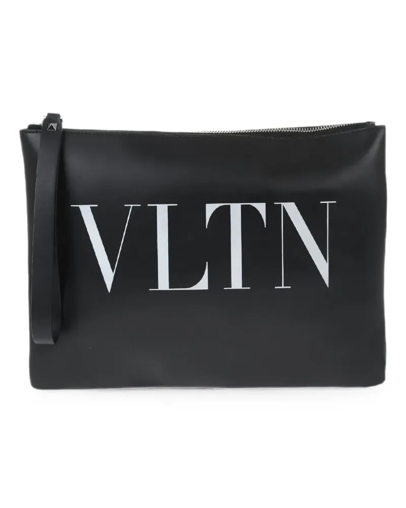 Valentino Garavani VLTN Clutch - Schwarz Schwarz