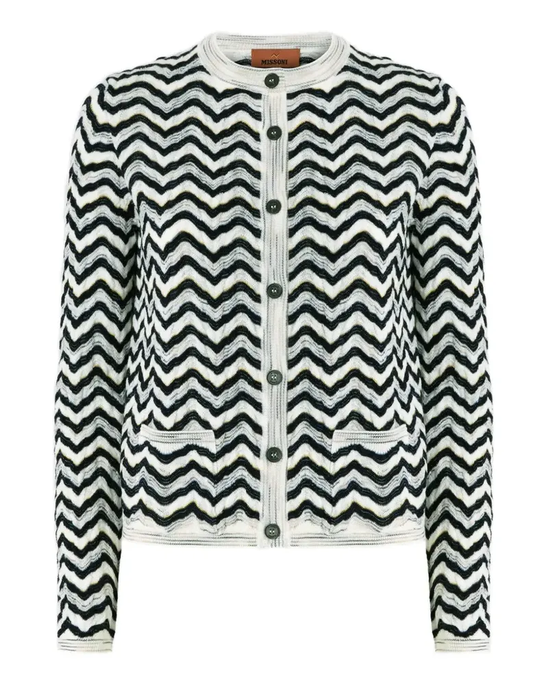 Missoni Cardigan mit Wellenmotiv - Weiß Weiß