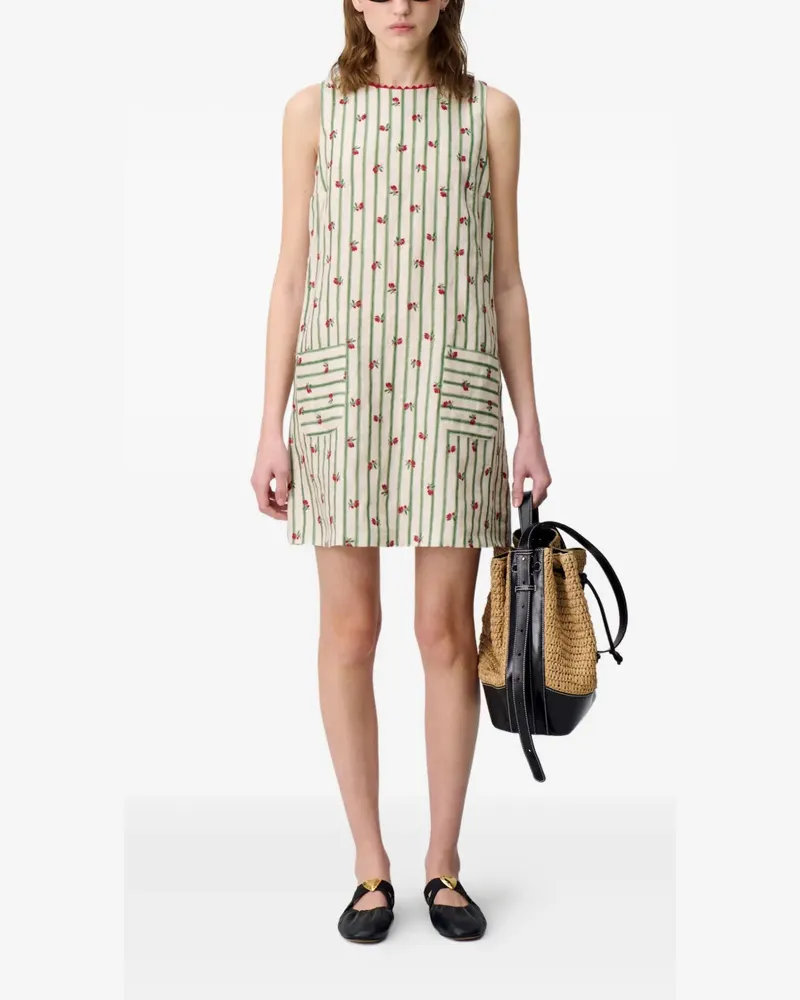 Claudie Pierlot Minikleid mit Blumenstickerei - Nude Nude