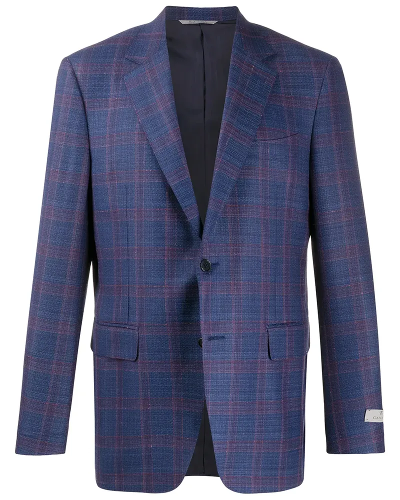 Canali Kariertes Sakko - Blau Blau