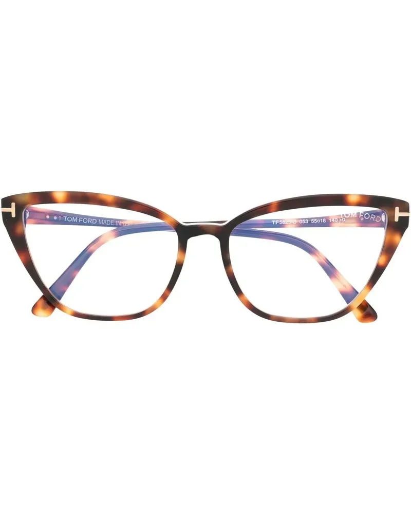 Tom Ford Brille mit Cat-Eye-Gestell - Braun Braun