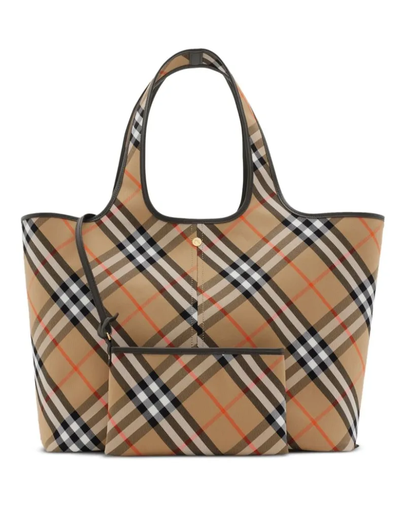 Burberry Mittelgroßer Shopper mit Vintage-Karo - Nude Nude