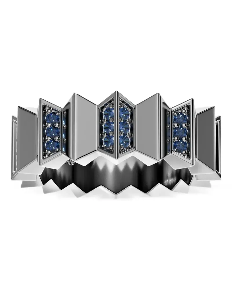 APM Monaco Up and Down crystal-embellished ring - Grau Grau