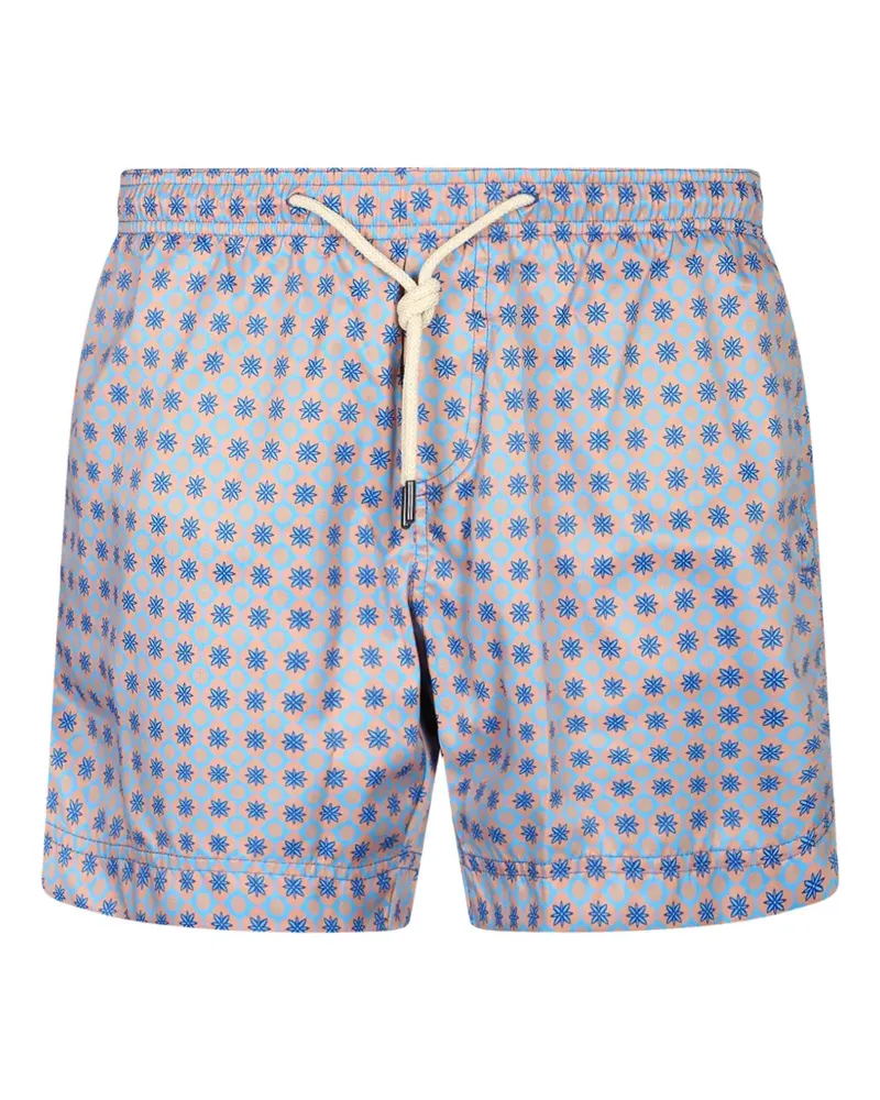 PENINSULA La Maddalena geometric-print drawstring-fastening swim shorts - Blau Blau