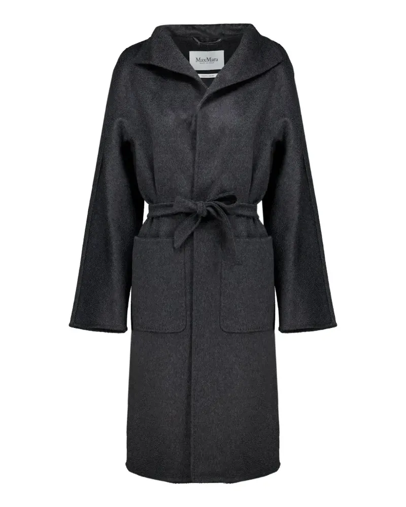 Max Mara belted kimono-sleeve coat - Grau Grau