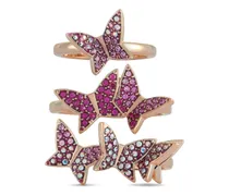 Pre-owned stapelbare Lilia Ringe - Rosa