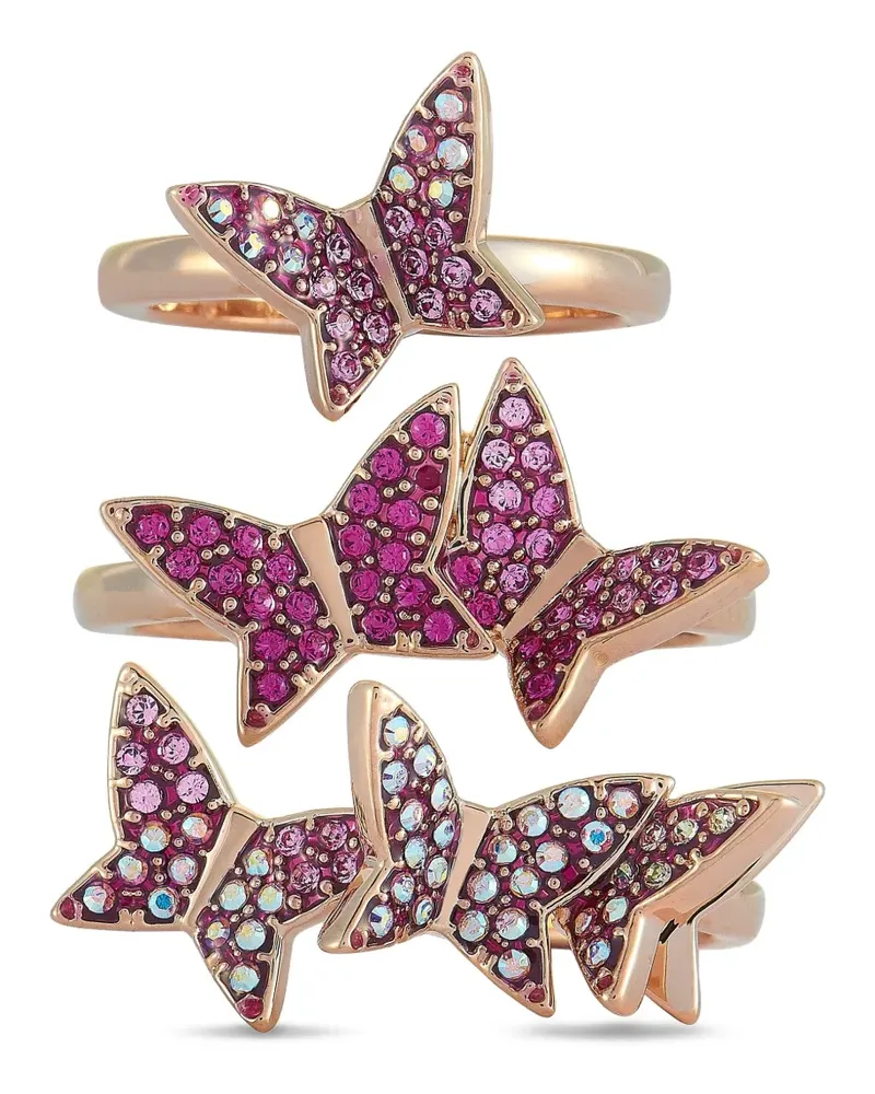 Swarovski Pre-owned stapelbare Lilia Ringe - Rosa Rosa