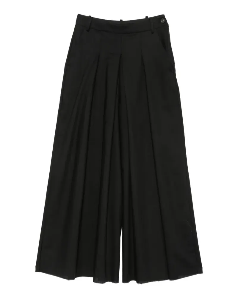 Masnada pleated palazzo pants - Schwarz Schwarz