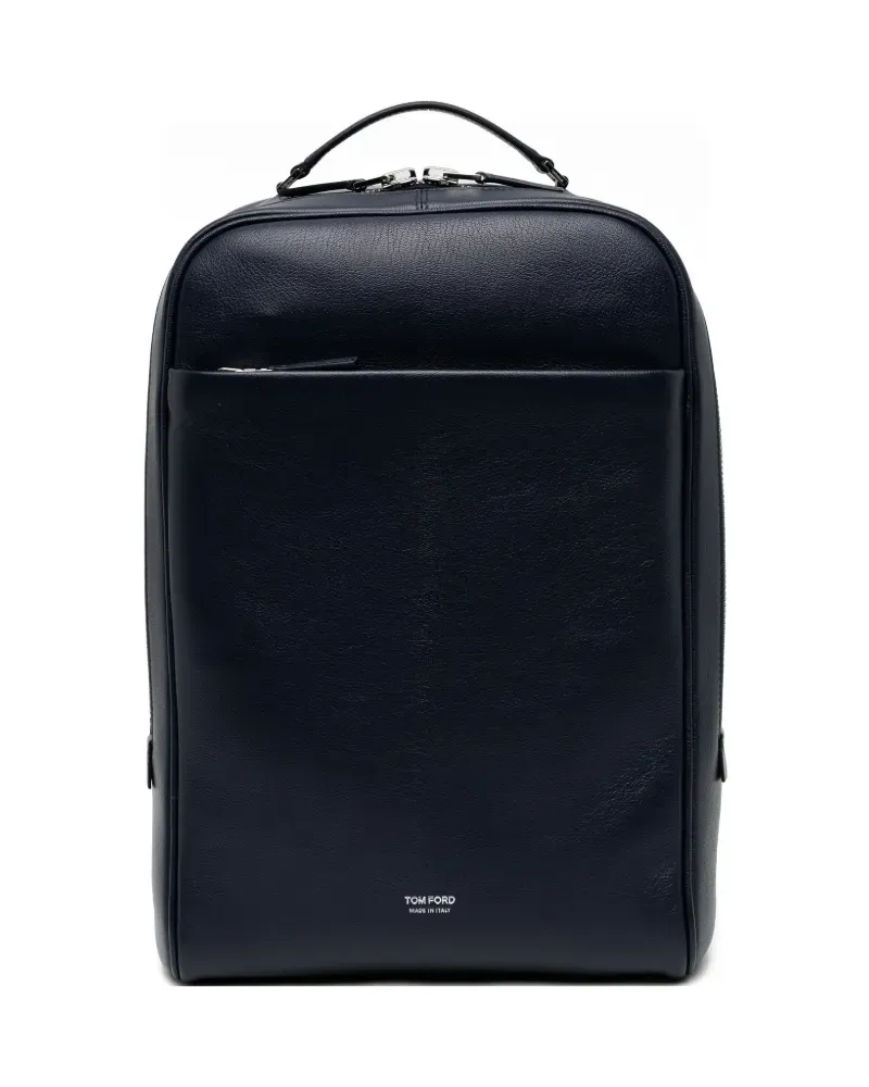 Tom Ford Rucksack mit Logo-Print - Blau Blau