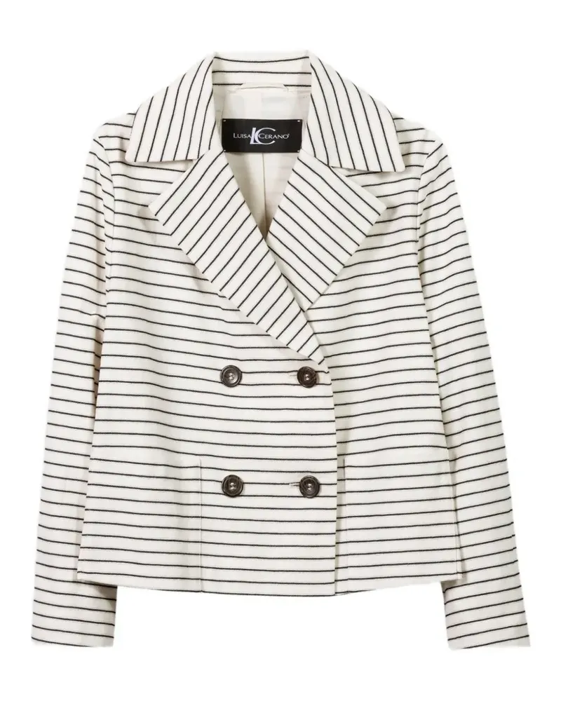 Luisa Cerano Gestreifte Jacke - Nude Nude