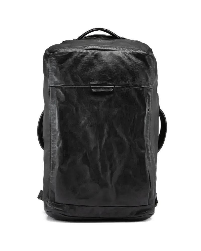 Officine Creative Italia Helmet 052 leather backpack - Schwarz Schwarz