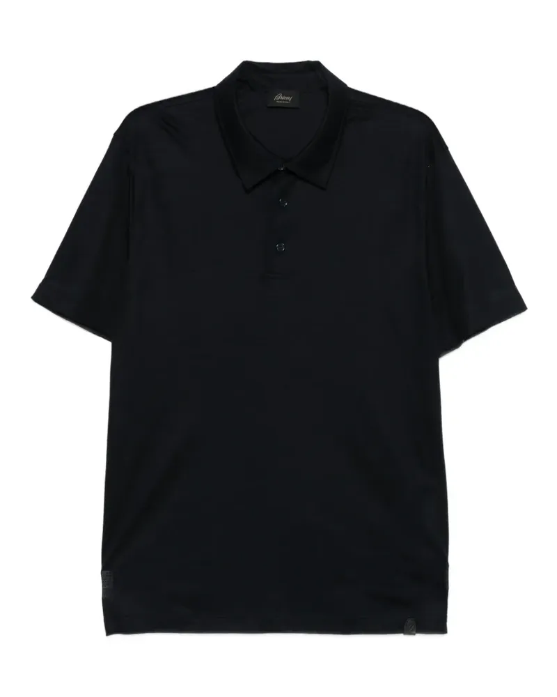 Brioni Poloshirt mit grafischem Print - Blau Blau