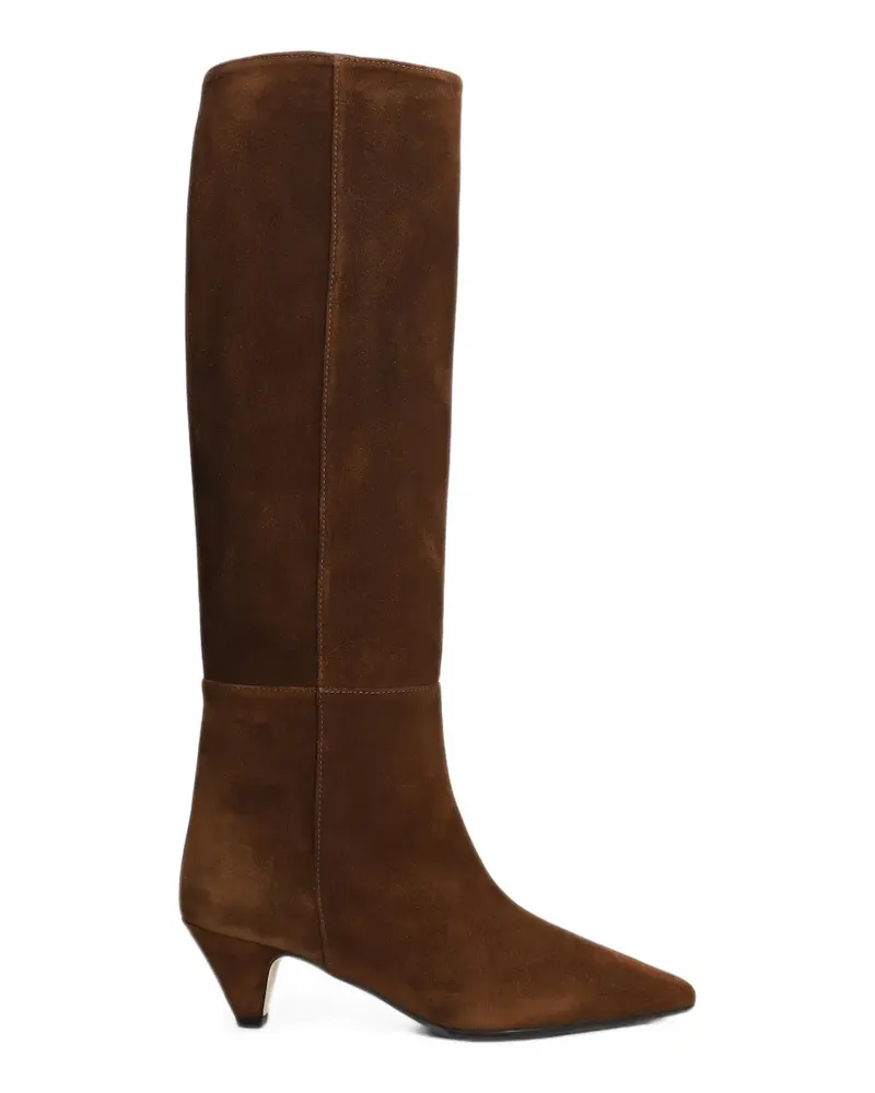 Anna F. pointed-toe suede boots - Braun Braun