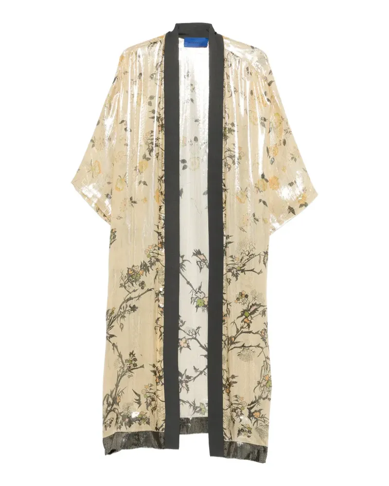 Mes Demoiselles floral print cape - Gold Gold