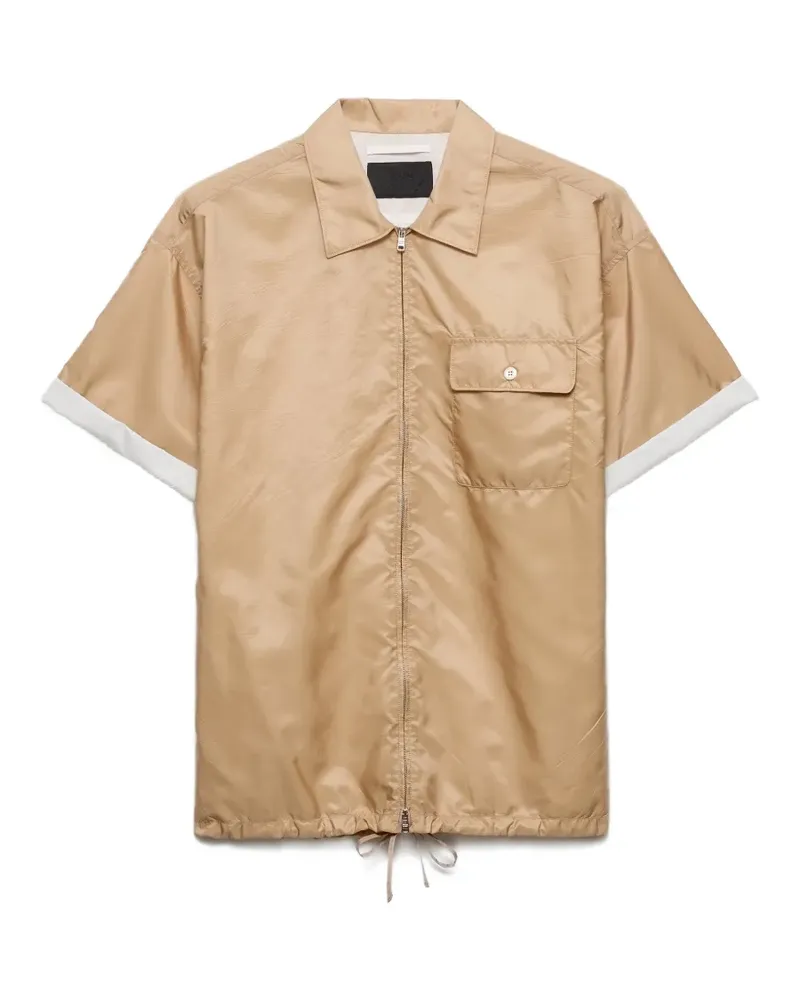 Prada Kurzärmeliges Re-Nylon Hemd - Braun Braun