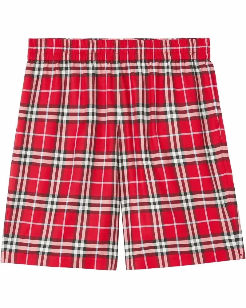 Burberry Karierte Joggingshorts - Rot Rot