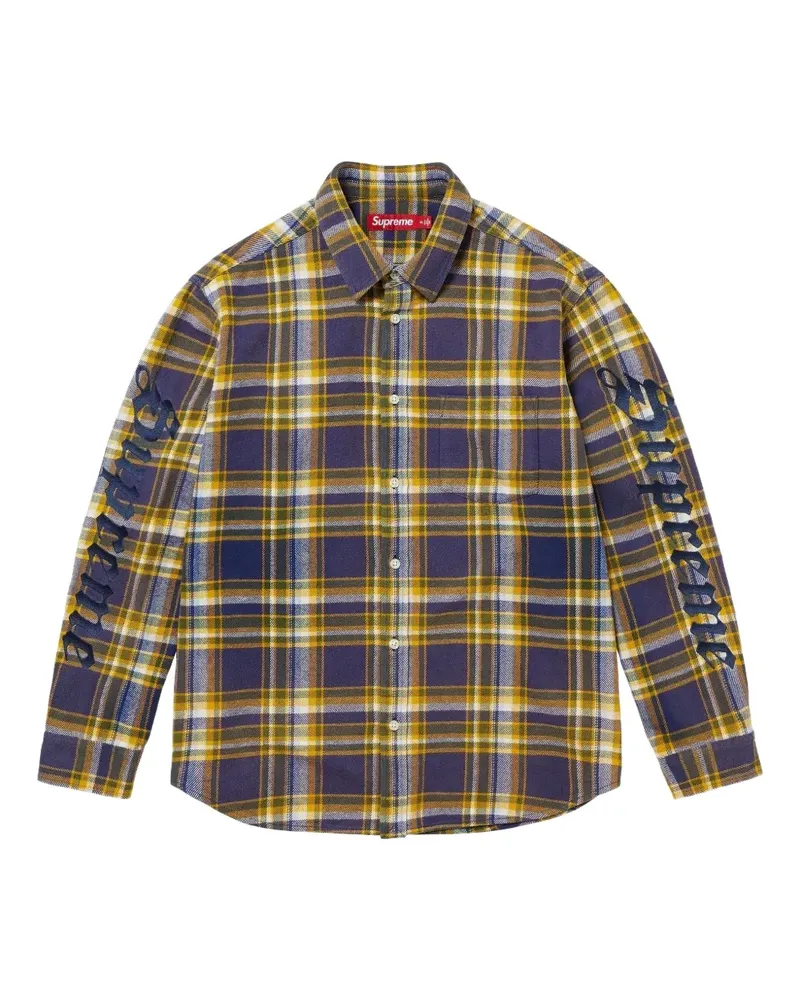 Supreme Being plaid flannel shirt - Blau Blau