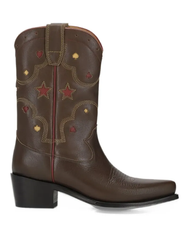 Fortela Dahlia embroidered-star boots - Braun Braun