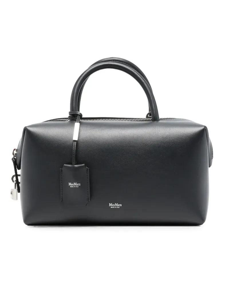 Max Mara Holdallm leather tote bag - Grau Grau