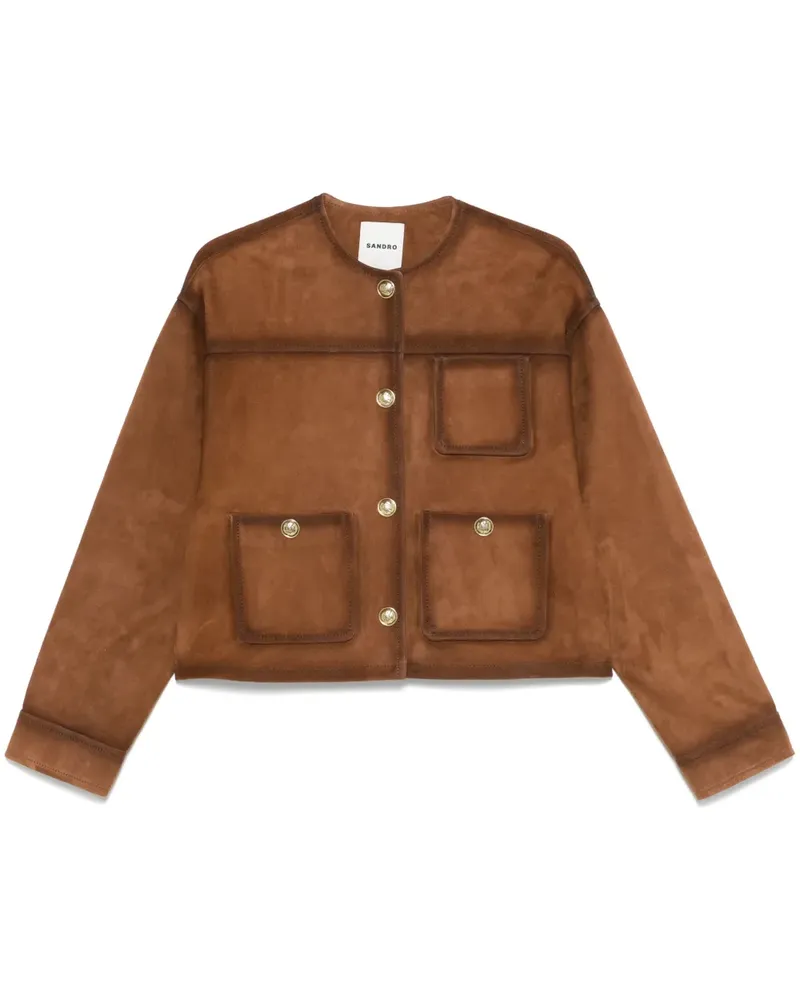Sandro Jacke aus Wildleder - Braun Braun