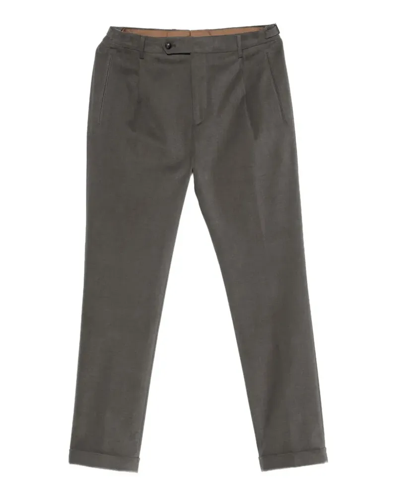Berwich Long Bundfaltenhose mit geradem Bein - Grau Grau