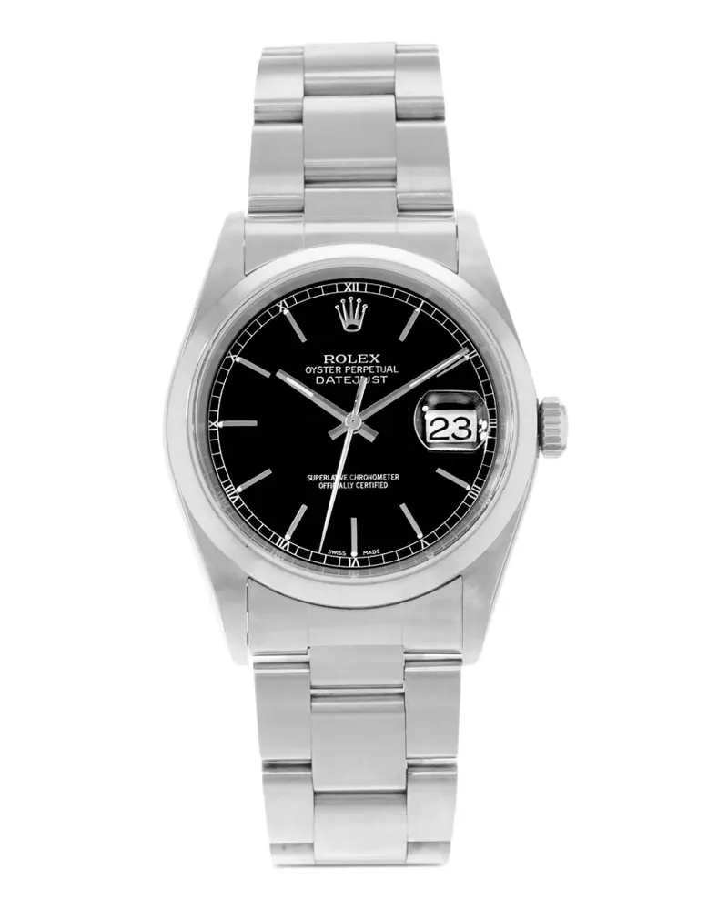 Rolex 2001 Datejust Armbanduhr 36mm - Schwarz Schwarz