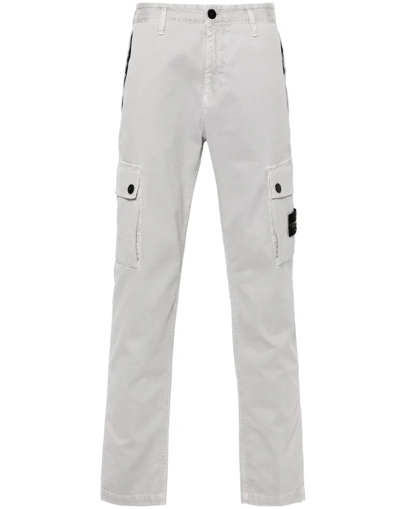 Stone Island Cargohose mit Kompass-Patch - Grau Grau