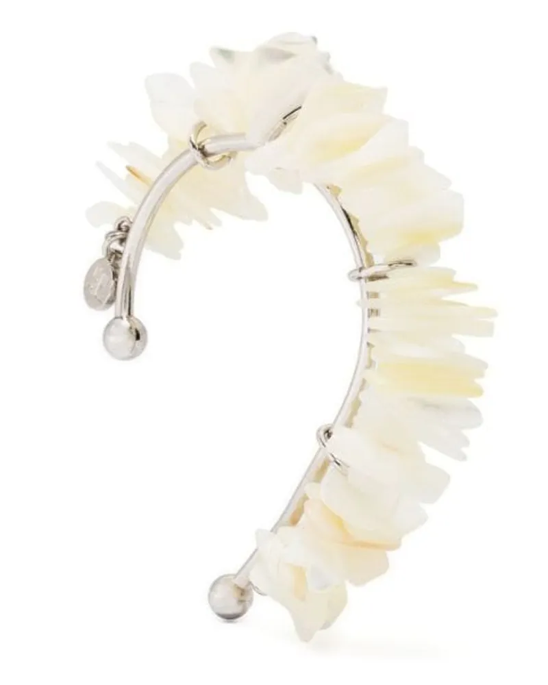 Courrèges Ear Cuff mit Perlmutt - Weiß Weiß