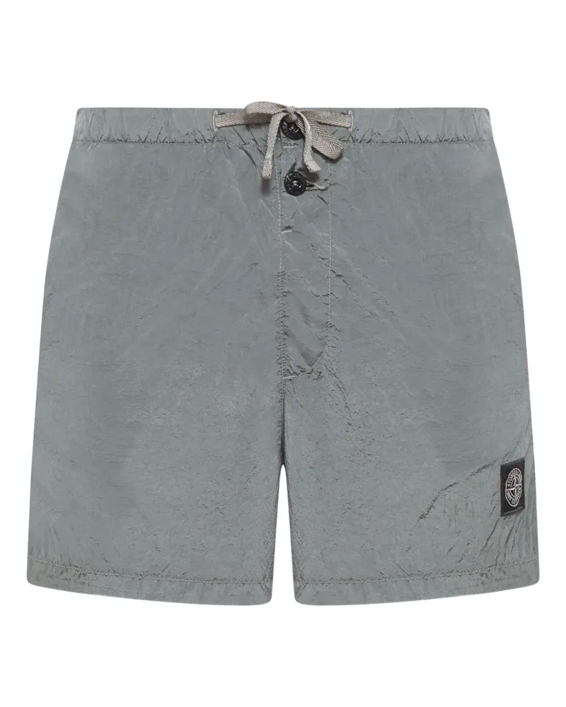 Stone Island Badeshorts mit Kompass-Patch - Grau Grau
