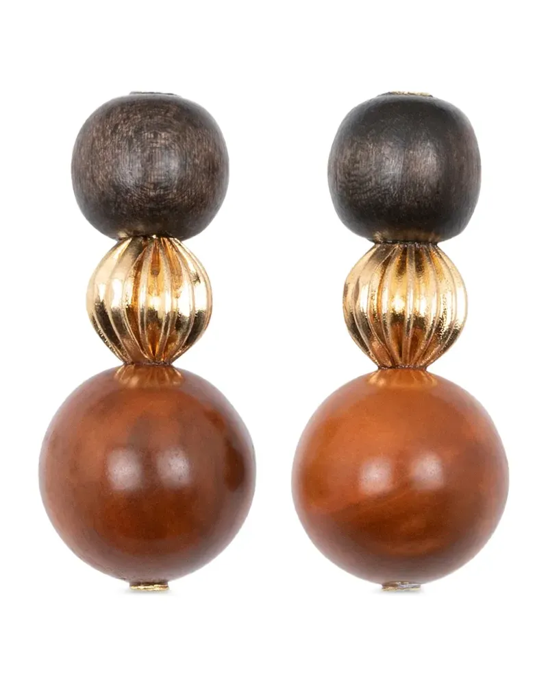 Jennifer Behr Asher beaded earrings - Gold Gold