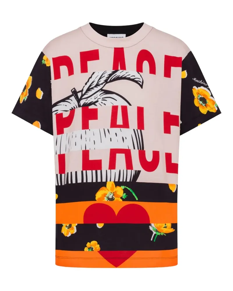 Moschino T-Shirt mit grafischem Print - Schwarz Schwarz