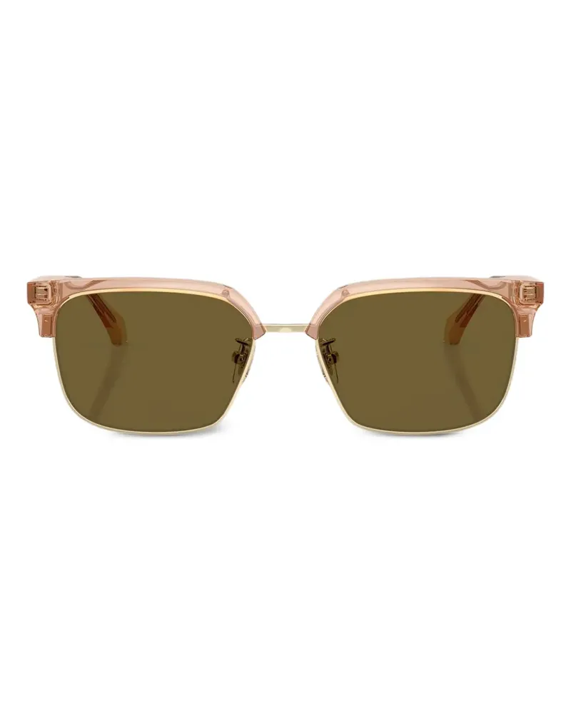 Versace Eckige Sonnenbrille aus Acetat - Braun Braun
