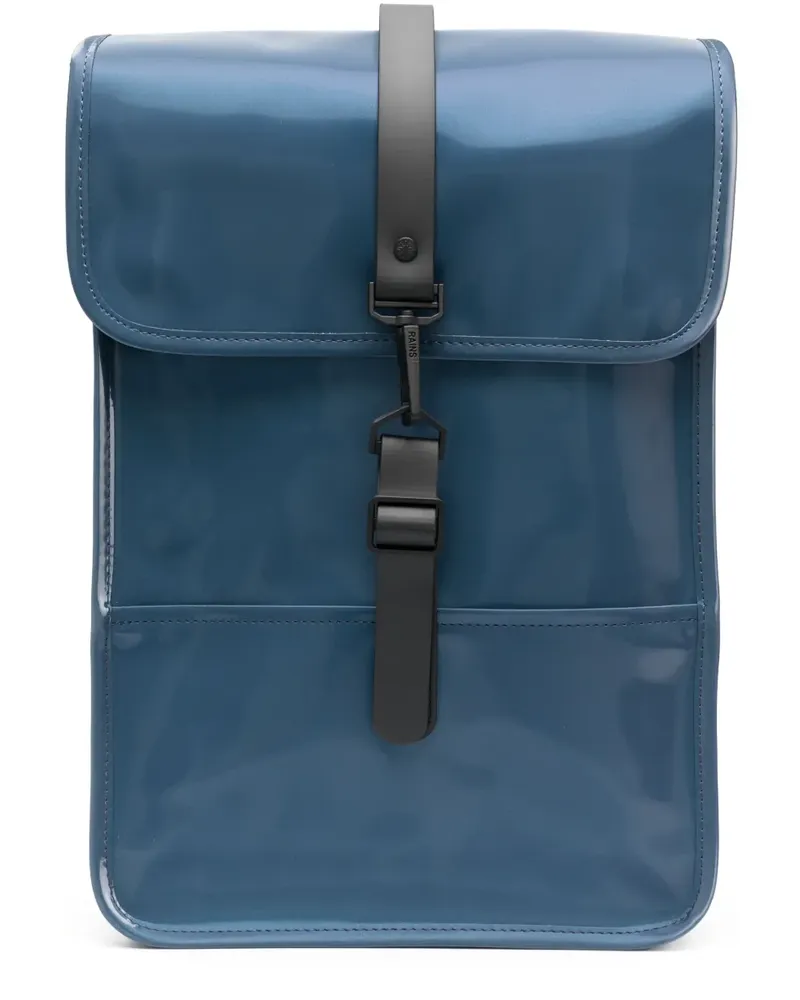 RAINS Wasserdichter Rucksack mit Karabiner - Blau Blau