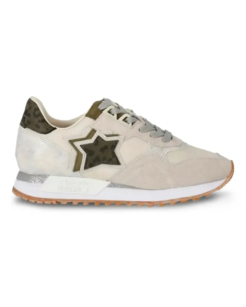 Atlantic Stars star-patch calf suede sneakers - Nude Nude