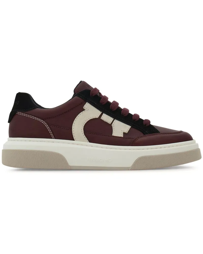 Ferragamo Sneakers mit Gancini-Applikation Rot