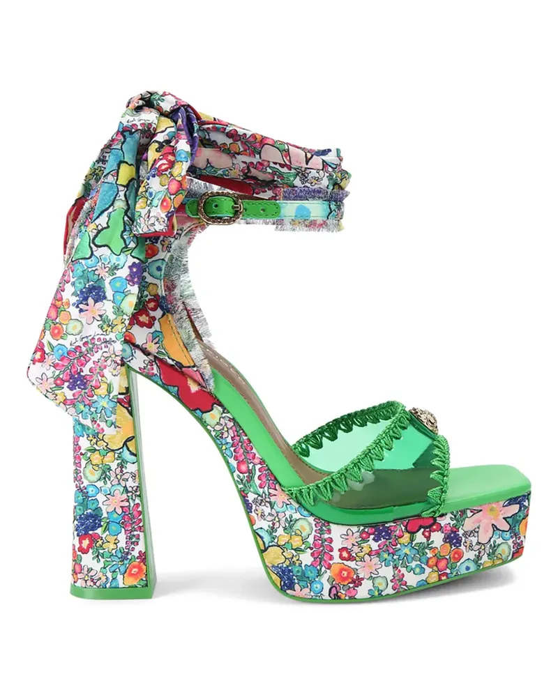 Kurt Geiger Plateau-Sandalen mit Schnürung - Grün Grün