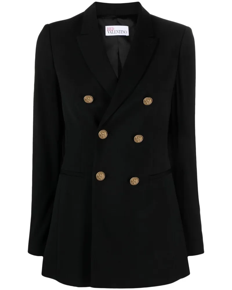 RED Valentino Blazer aus Gabardine Schwarz