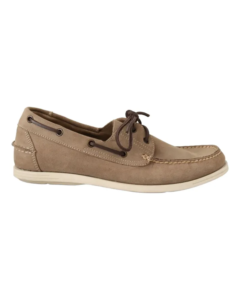Pollini Wildleder-Loafer mit Schnürung - Nude Nude