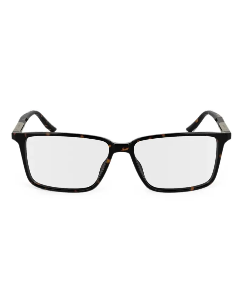 Calvin Klein Eckige Brille in Schildpattoptik - Braun Braun