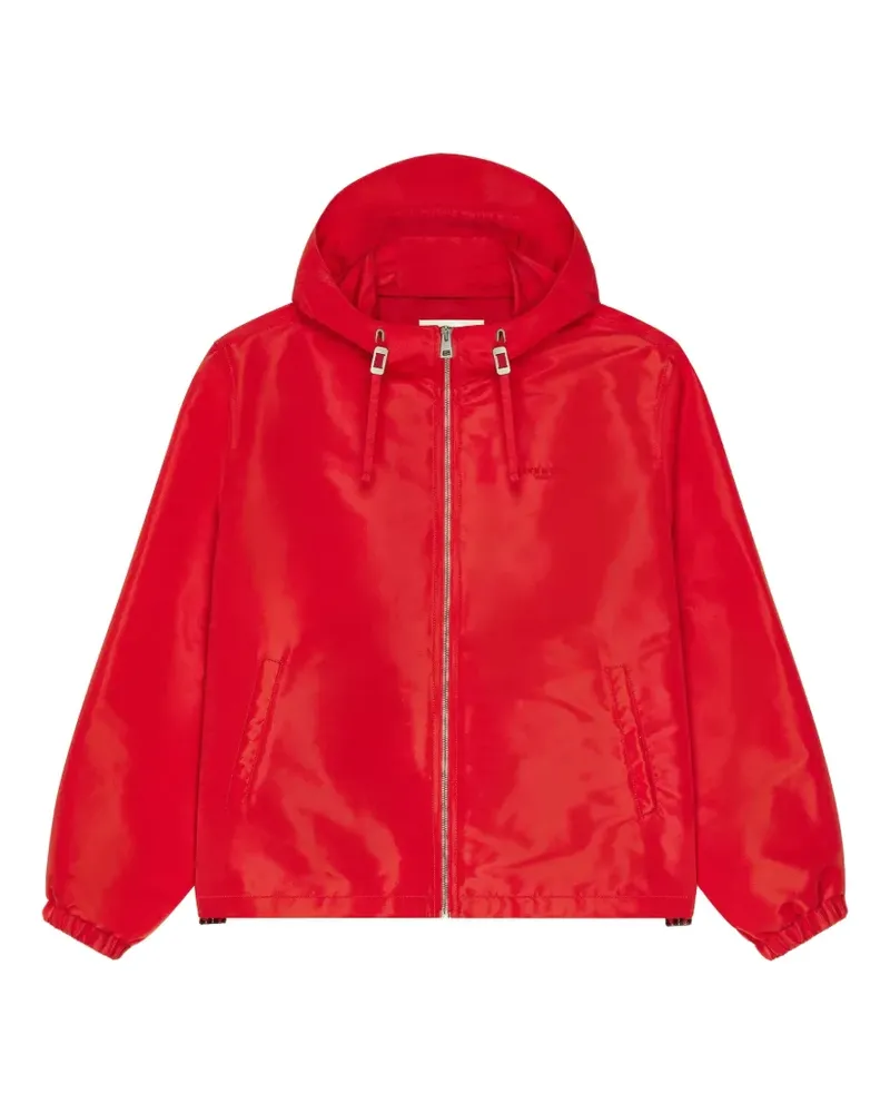 Givenchy logo-print hooded jacket - Rot Rot